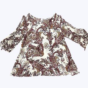 Red Lolly Blouse Open Sleeve With Tie Detail‎ Size Medium